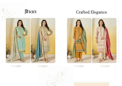 Crafted Elegance Jihan Pure Lawn Karachi Salwar Suits Exporter Ahmedabad