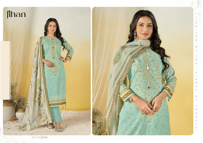 Crafted Elegance Jihan Pure Lawn Karachi Salwar Suits Exporter Ahmedabad