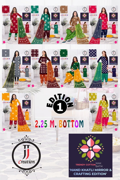 Crafting Edition 1 Jj Cotton Dress Material Wholesaler Gujarat