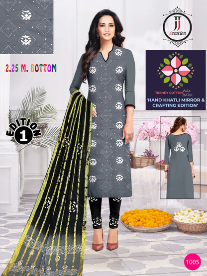 Crafting Edition 1 Jj Cotton Dress Material Wholesaler Gujarat