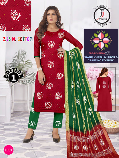 Crafting Edition 1 Jj Cotton Dress Material Wholesaler Gujarat