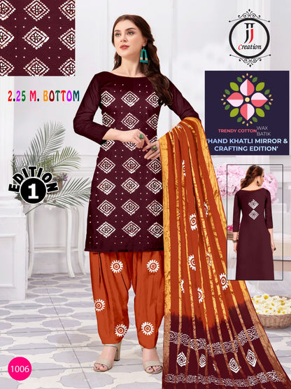 Crafting Edition 1 Jj Cotton Dress Material Wholesaler Gujarat