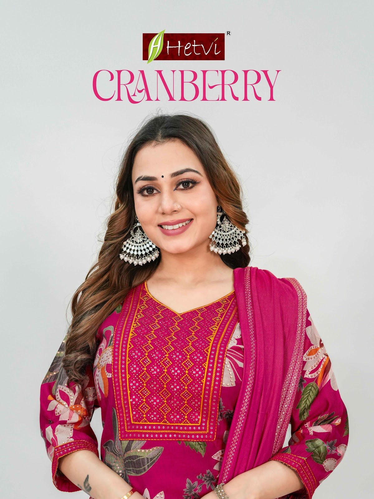 Cranberry Hetvi Vertican Readymade Pant Style Suits Wholesaler Ahmedabad