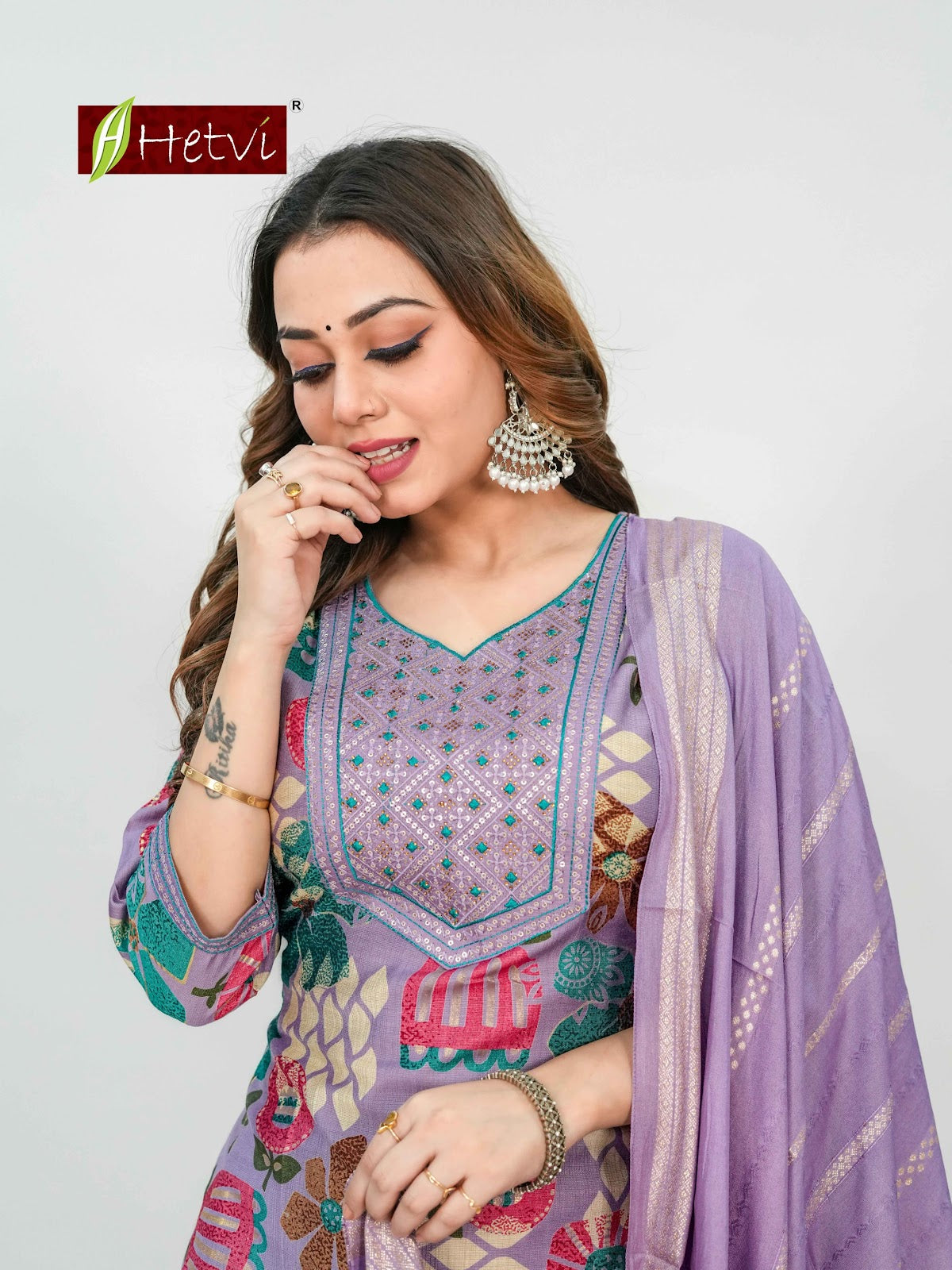 Cranberry Hetvi Vertican Readymade Pant Style Suits Wholesaler Ahmedabad