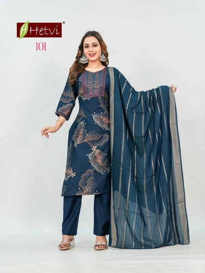 Cranberry Hetvi Vertican Readymade Pant Style Suits Wholesaler Ahmedabad