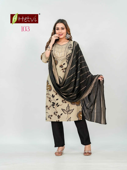 Cranberry Hetvi Vertican Readymade Pant Style Suits Wholesaler Ahmedabad