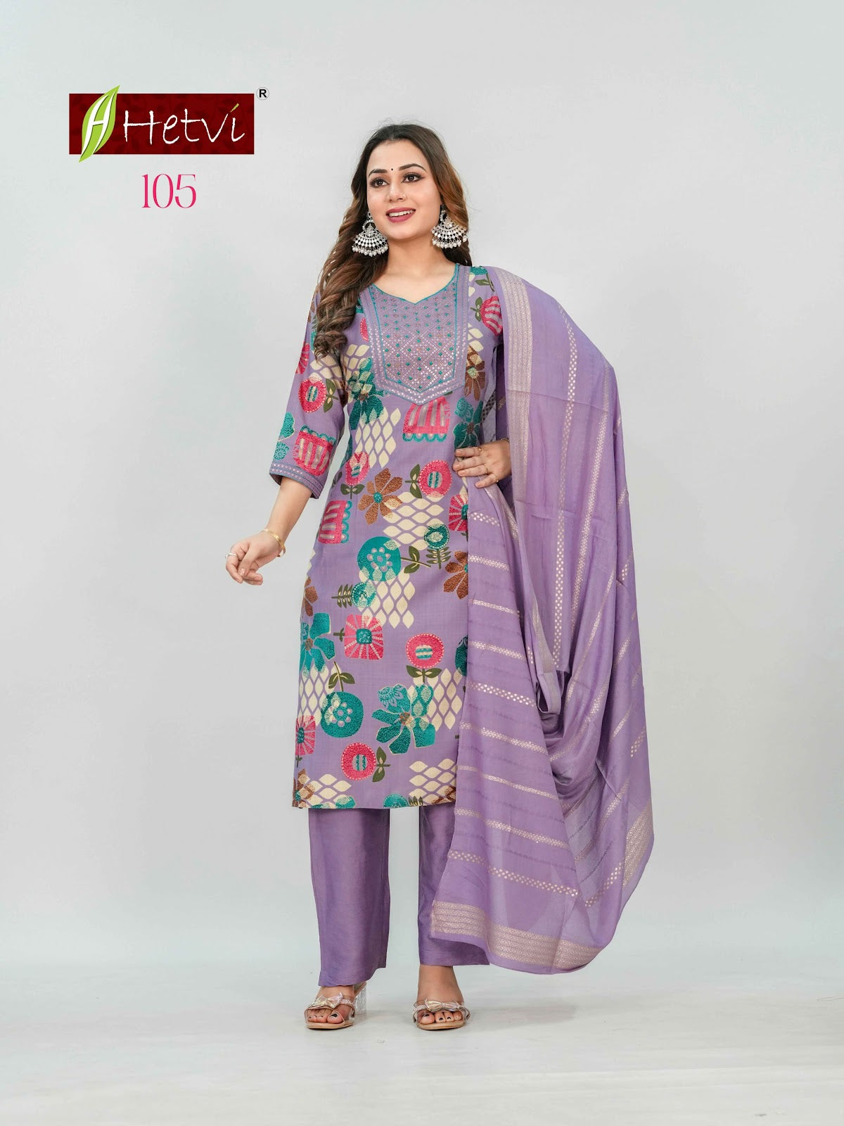 Cranberry Hetvi Vertican Readymade Pant Style Suits Wholesaler Ahmedabad