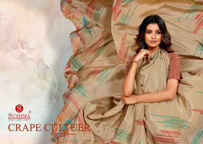 Crape Cultuer Sushma Sarees Wholesale