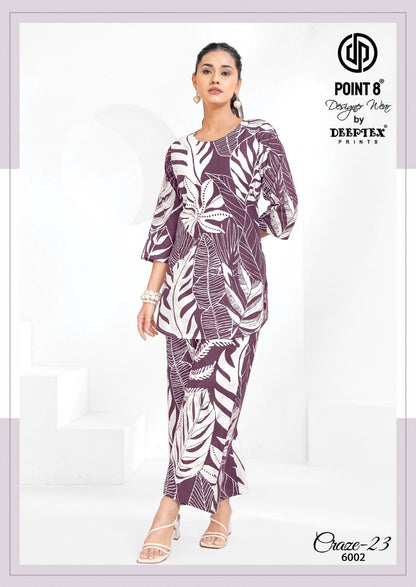 Craze23 Vol 6 Deeptex Prints Co Ord Set Exporter