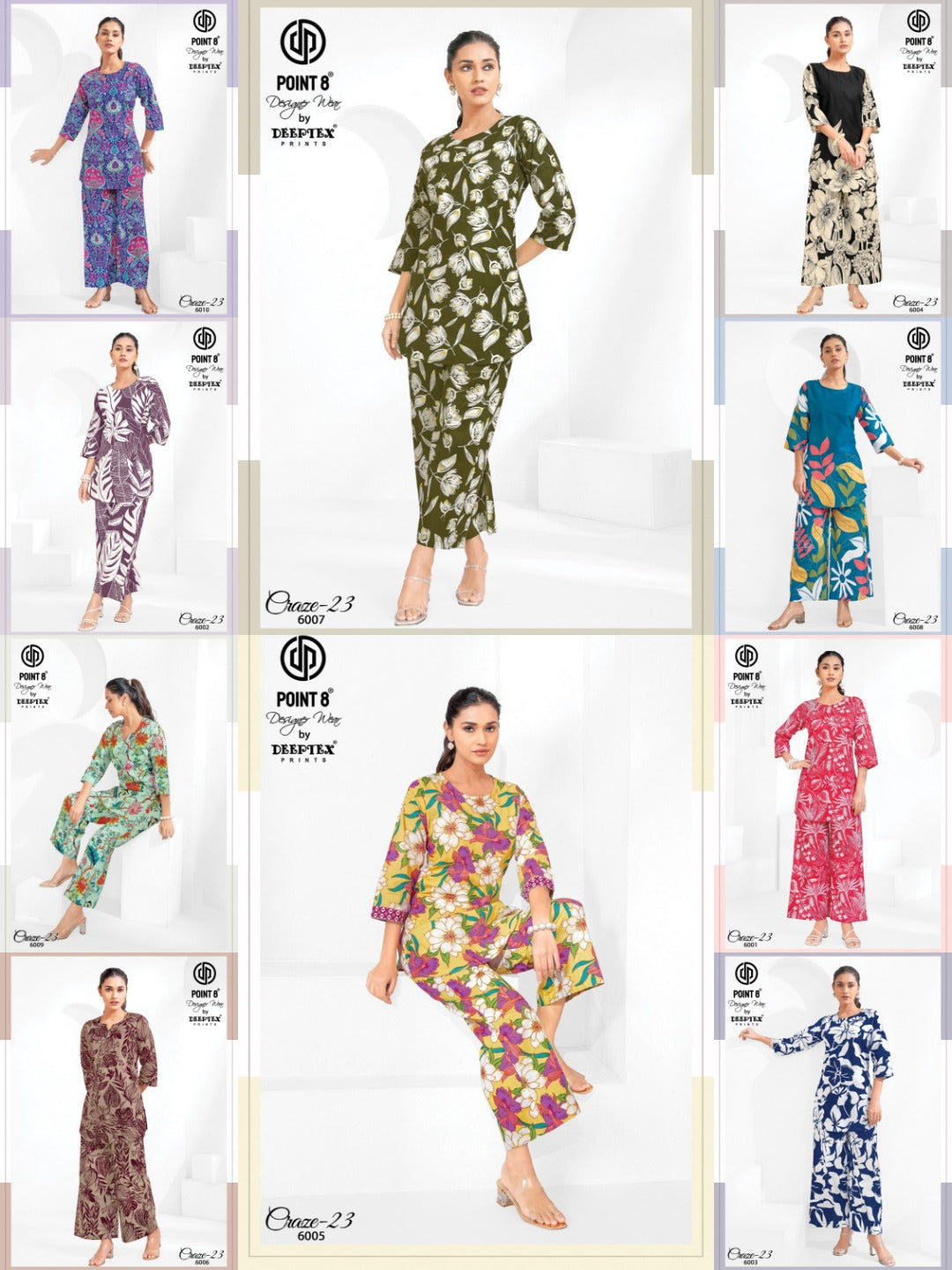 Craze23 Vol 6 Deeptex Prints Co Ord Set Exporter
