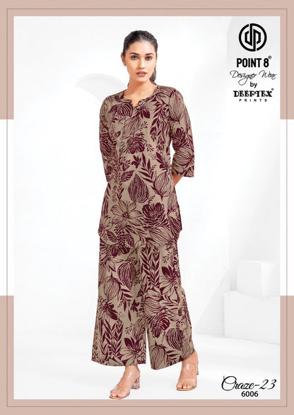 Craze23 Vol 6 Deeptex Prints Co Ord Set Exporter