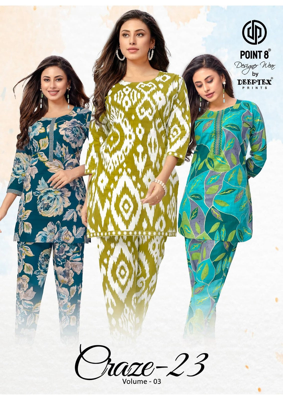 Craze 23 Vol 3 Deeptex Prints Cotton Co Ord Set Wholesaler