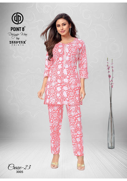 Craze 23 Vol 3 Deeptex Prints Cotton Co Ord Set Wholesaler