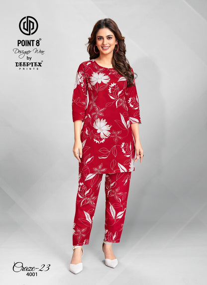 Craze 23 Vol 4 Deeptex Prints Cotton Co Ord Set Exporter India