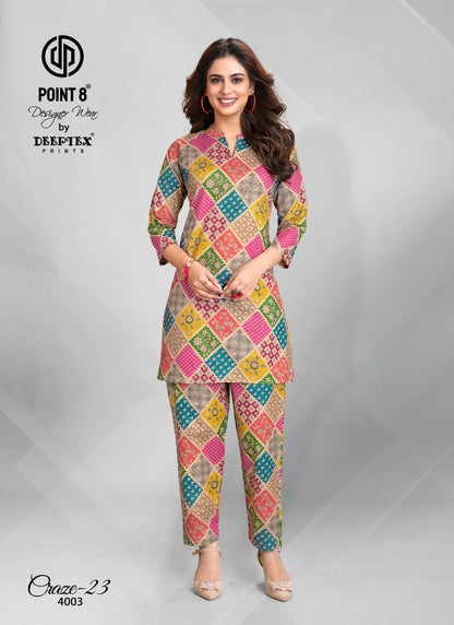 Craze 23 Vol 4 Deeptex Prints Cotton Co Ord Set Exporter India