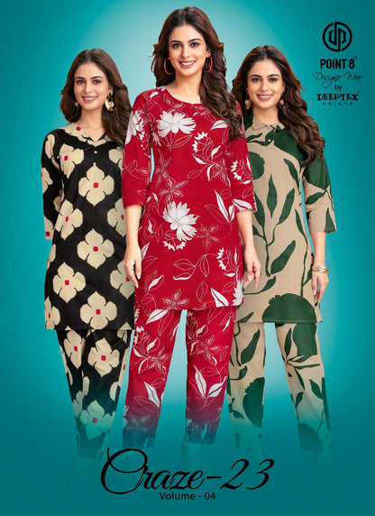 Craze 23 Vol 4 Deeptex Prints Cotton Co Ord Set Exporter India
