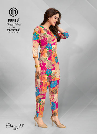 Craze 23 Vol 4 Deeptex Prints Cotton Co Ord Set Exporter India