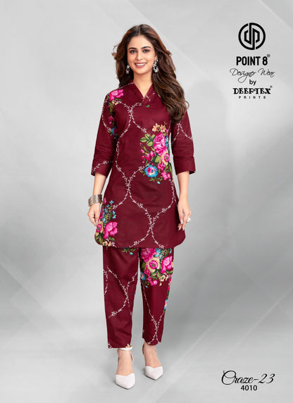 Craze 23 Vol 4 Deeptex Prints Cotton Co Ord Set Exporter India