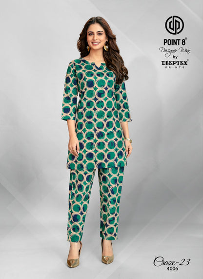 Craze 23 Vol 4 Deeptex Prints Cotton Co Ord Set Exporter India