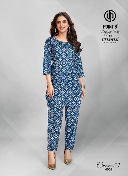 Craze 23 Vol 4 Deeptex Prints Cotton Co Ord Set Exporter India