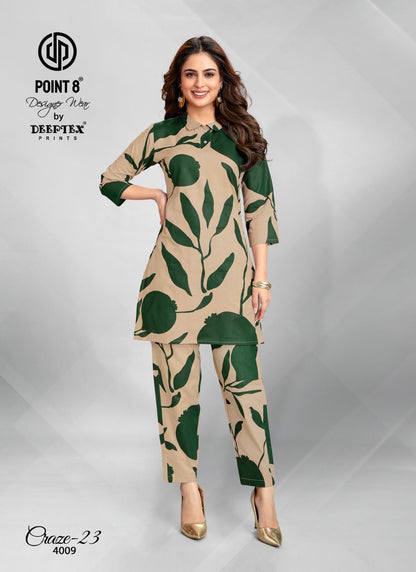 Craze 23 Vol 4 Deeptex Prints Cotton Co Ord Set Exporter India