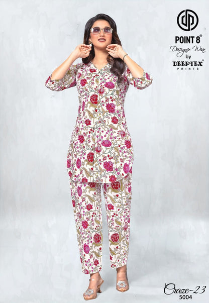 Craze 23 Vol 5 Deeptex Prints Cotton Co Ord Set Wholesale Rate