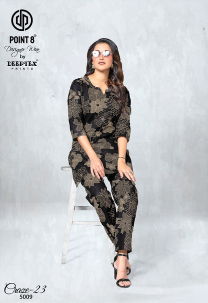 Craze 23 Vol 5 Deeptex Prints Cotton Co Ord Set Wholesale Rate
