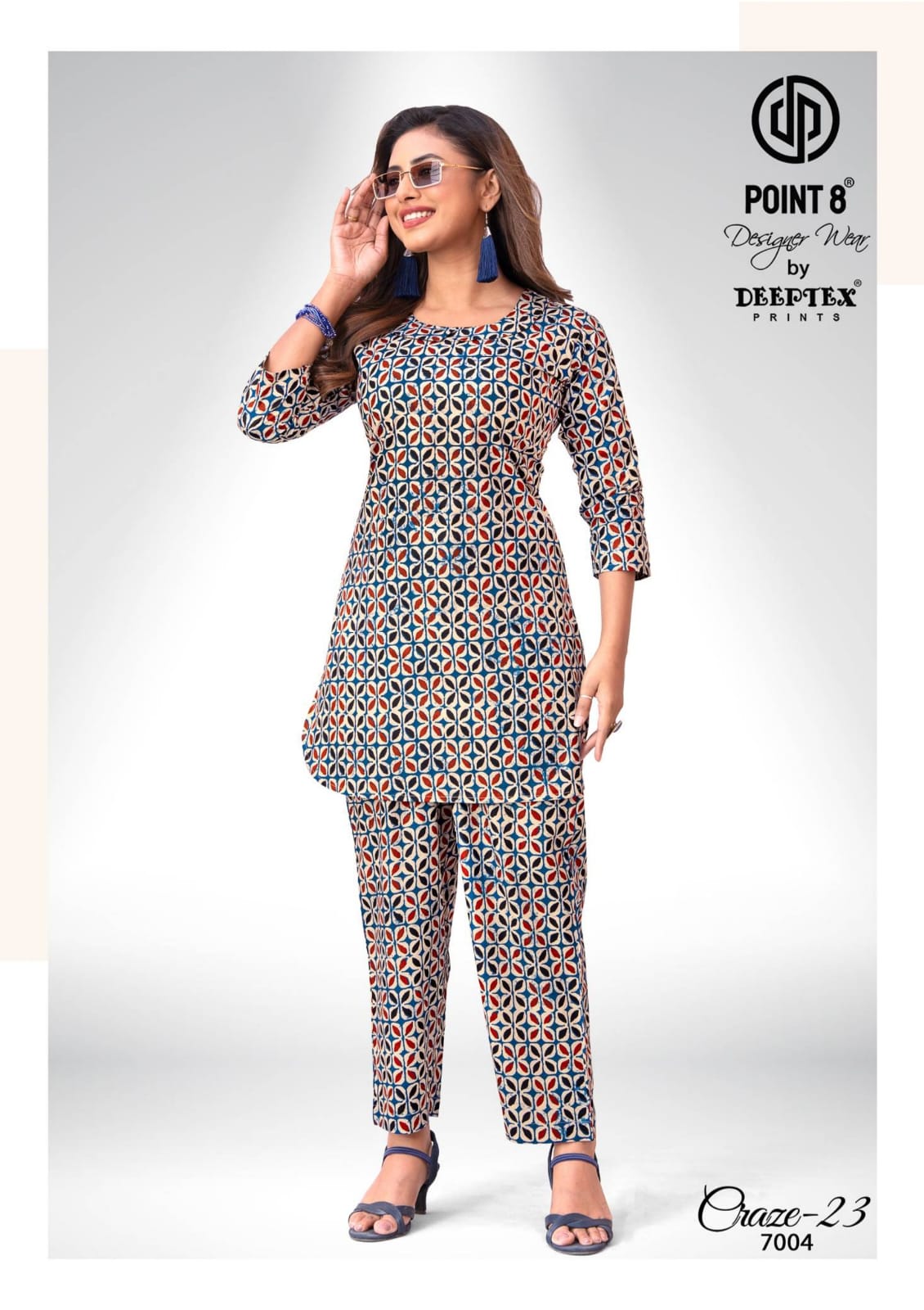 Craze 23 Vol 7 Point 8 Deeptex Prints Cotton Co Ord Set Wholesaler Gujarat