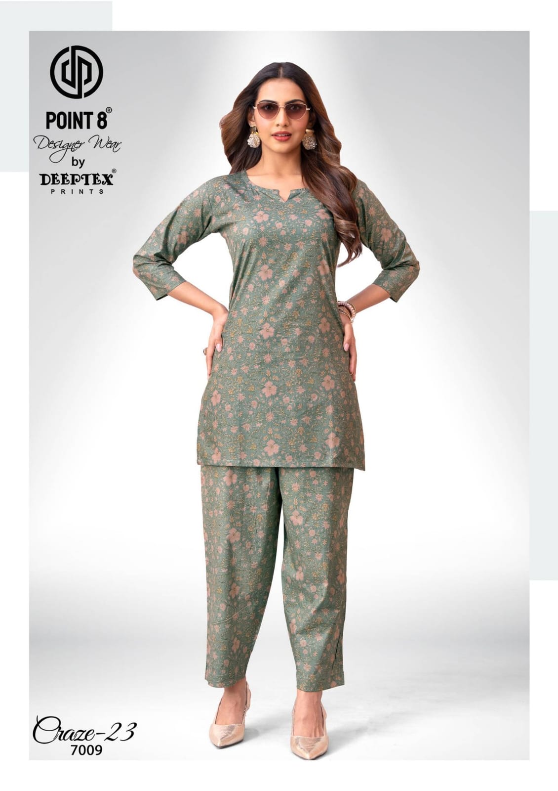 Craze 23 Vol 7 Point 8 Deeptex Prints Cotton Co Ord Set Wholesaler Gujarat