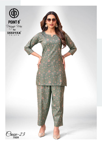 Craze 23 Vol 7 Point 8 Deeptex Prints Cotton Co Ord Set Wholesaler Gujarat