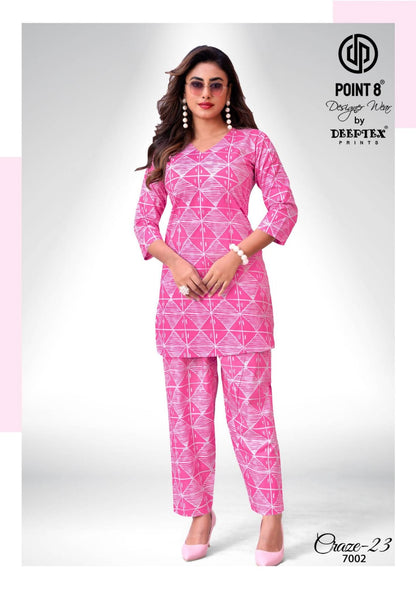 Craze 23 Vol 7 Point 8 Deeptex Prints Cotton Co Ord Set Wholesaler Gujarat