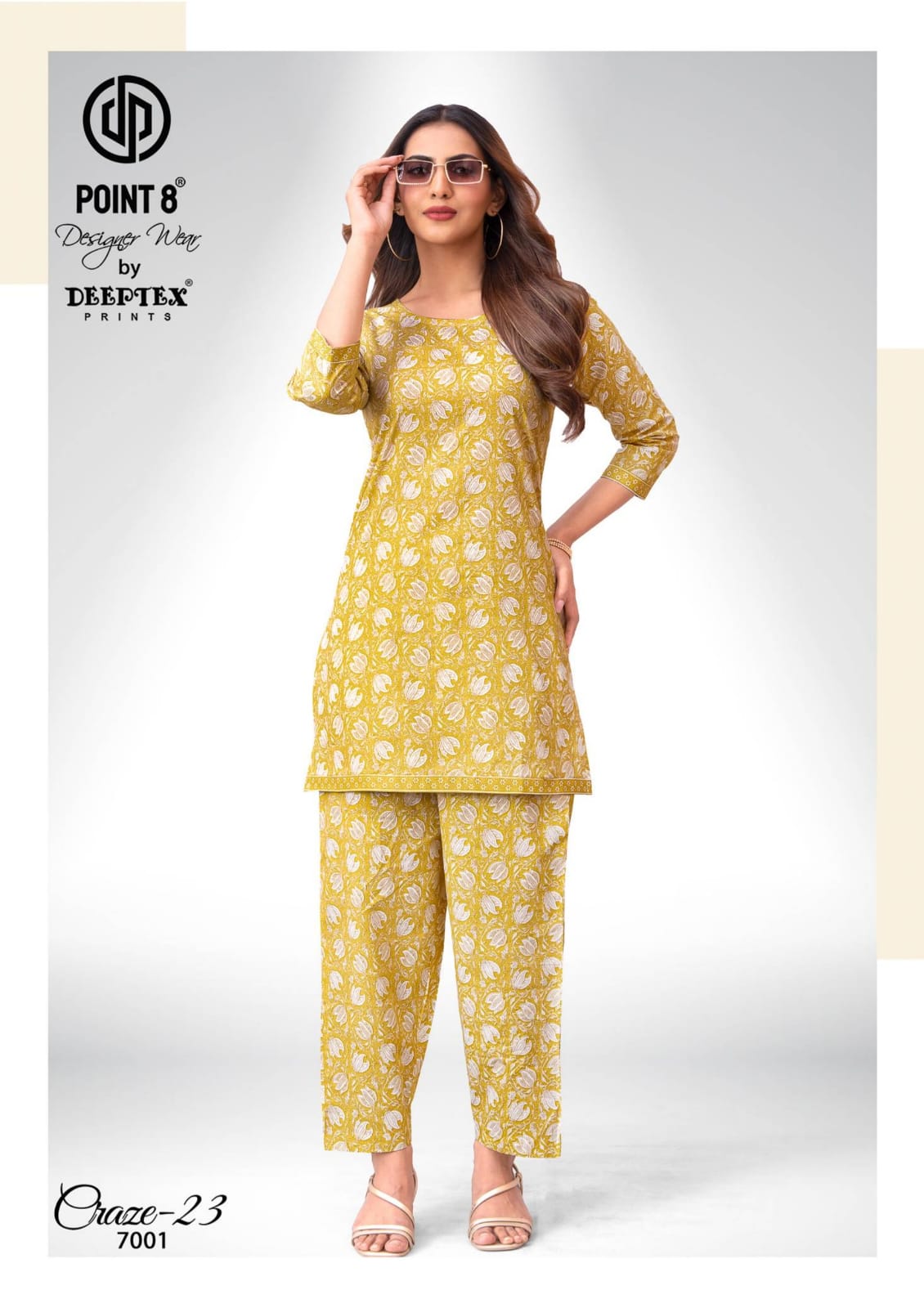 Craze 23 Vol 7 Point 8 Deeptex Prints Cotton Co Ord Set Wholesaler Gujarat