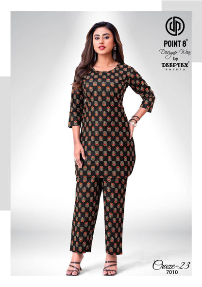Craze 23 Vol 7 Point 8 Deeptex Prints Cotton Co Ord Set Wholesaler Gujarat