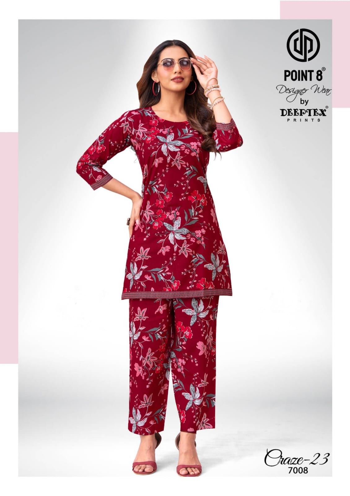 Craze 23 Vol 7 Point 8 Deeptex Prints Cotton Co Ord Set Wholesaler Gujarat