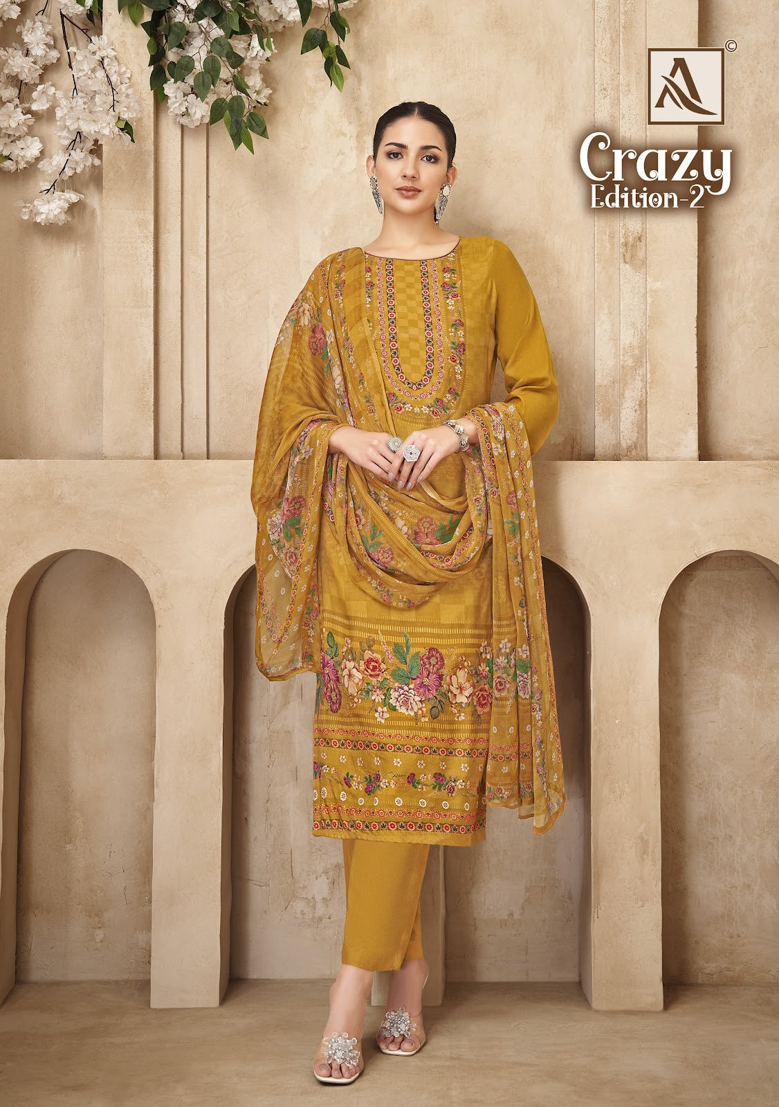 Crazy Edition 2 Alok Viscose Muslin Karachi Salwar Suits Exporter India