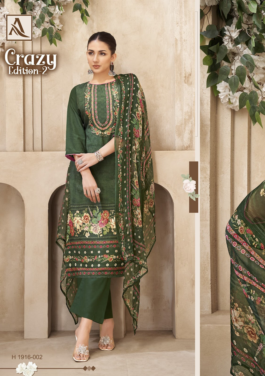 Crazy Edition 2 Alok Viscose Muslin Karachi Salwar Suits Exporter India