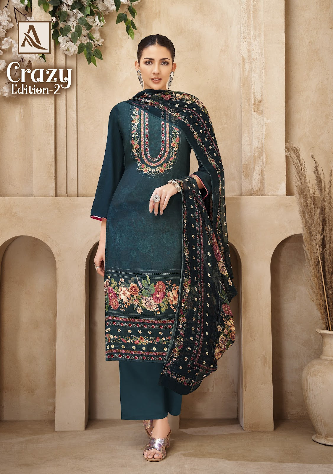 Crazy Edition 2 Alok Viscose Muslin Karachi Salwar Suits Exporter India