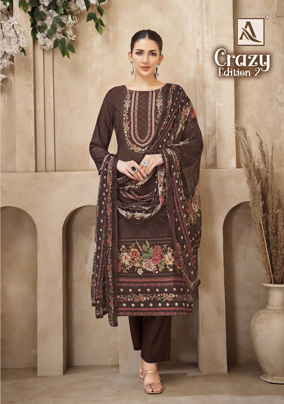 Crazy Edition 2 Alok Viscose Muslin Karachi Salwar Suits Exporter India