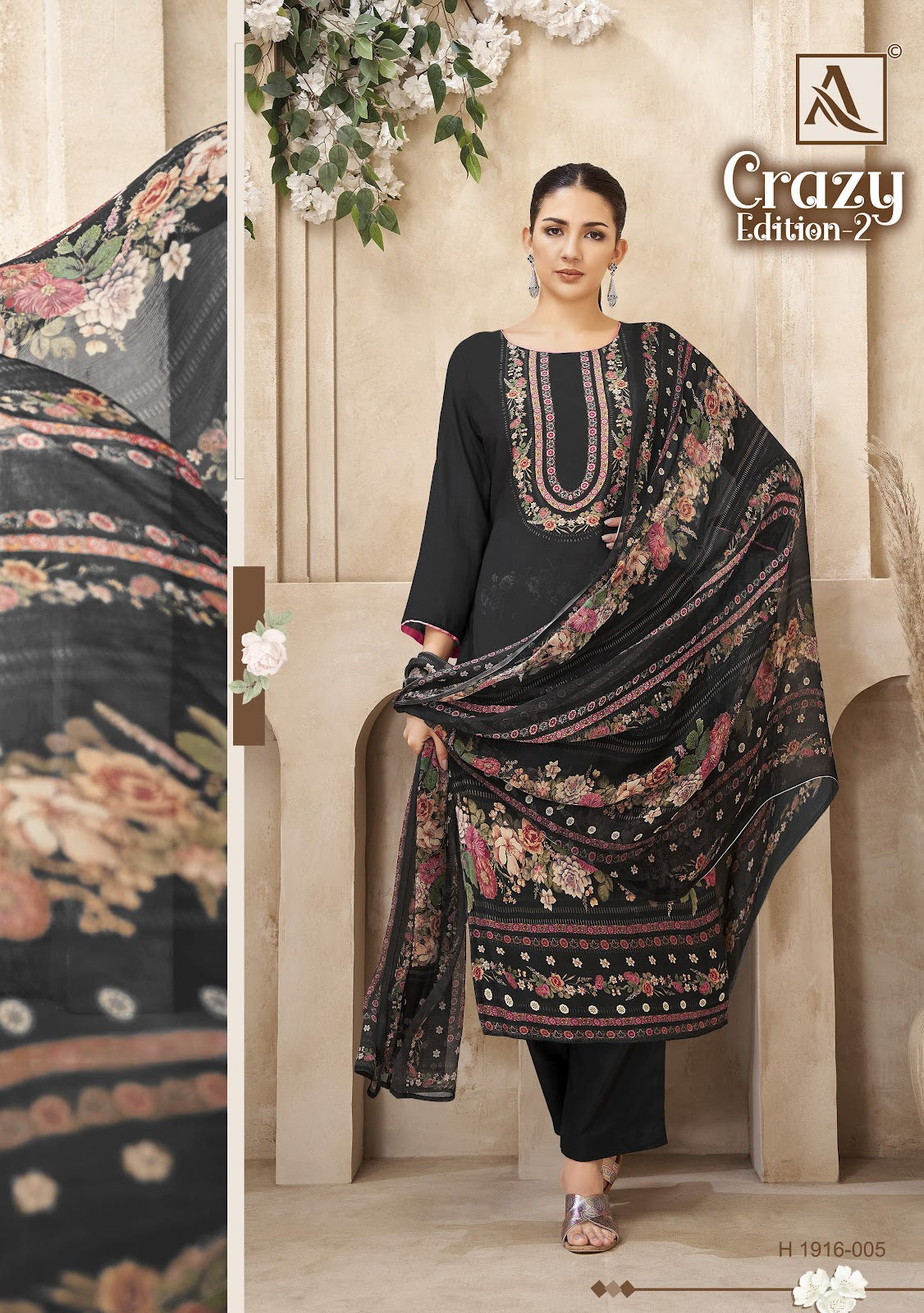 Crazy Edition 2 Alok Viscose Muslin Karachi Salwar Suits Exporter India