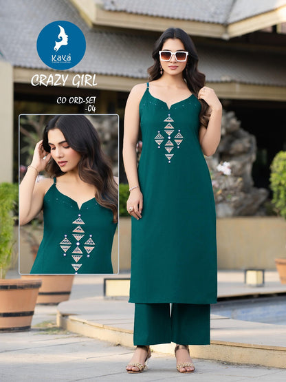 Crazy Girl Kaya Cotton Co Ord Set Exporter Ahmedabad
