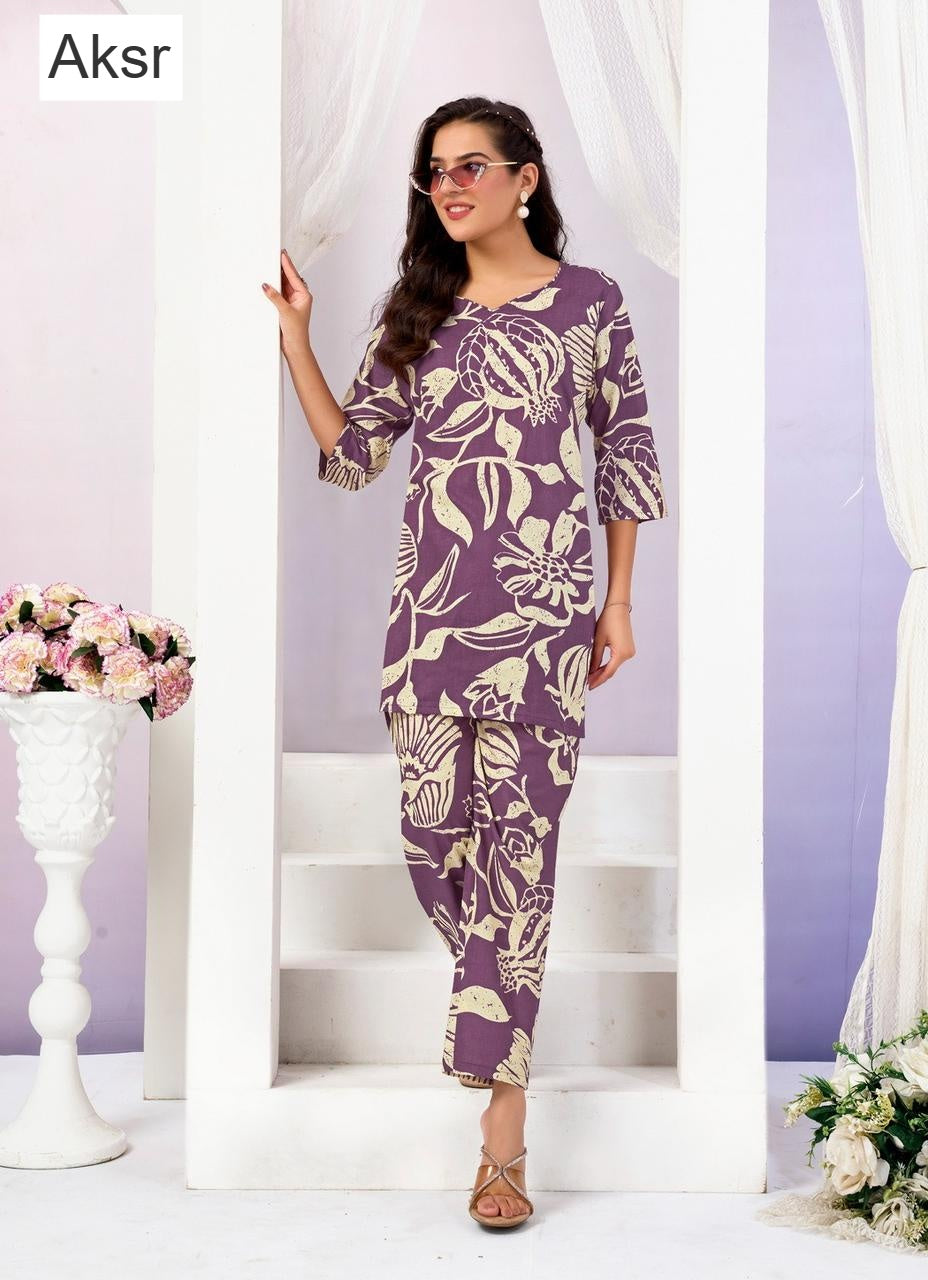 Crazy Vol 1 Aksr Cotton Co Ord Set Exporter