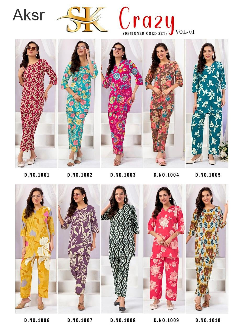 Crazy Vol 1 Aksr Cotton Co Ord Set Exporter