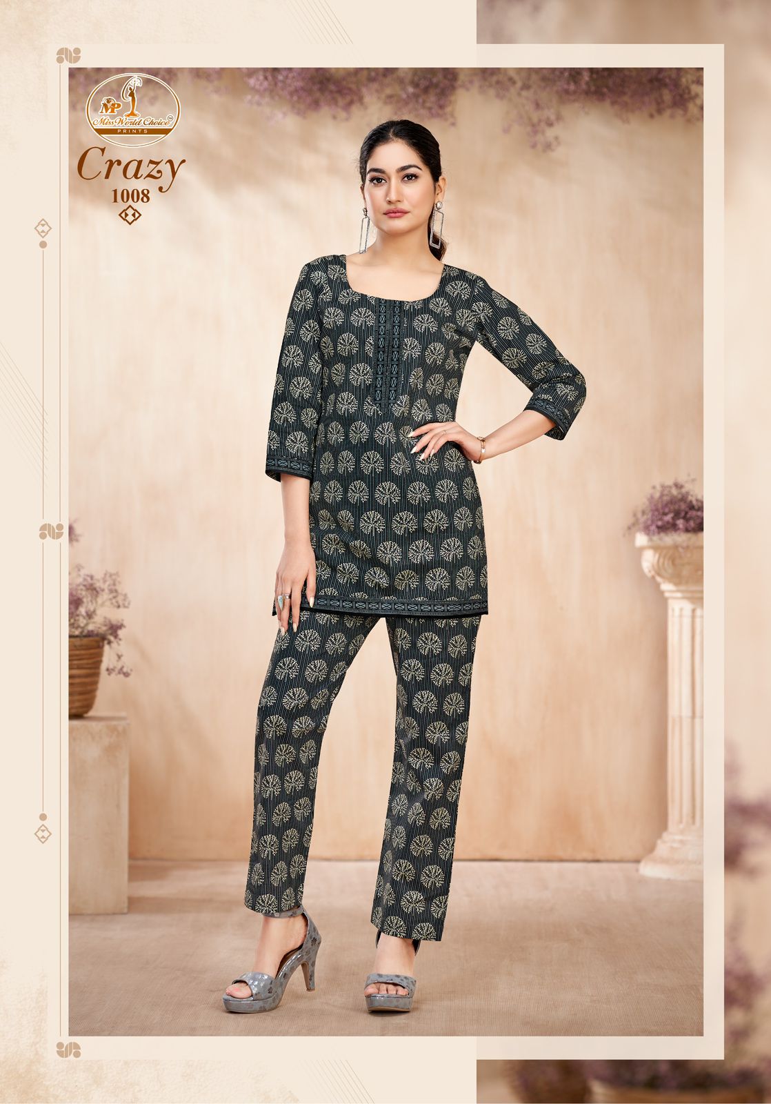 Crazy Vol 1 Miss World Choice Cotton Co Ord Set Wholesaler Ahmedabad