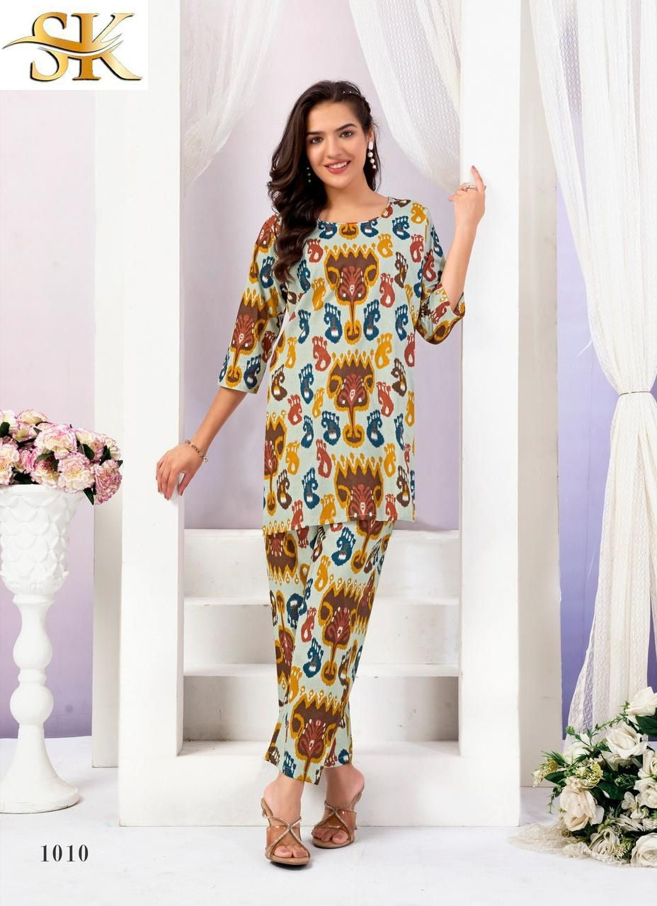 Crazy Vol 1 Sk Cotton Co Ord Set Manufacturer India – Kavya Style Plus