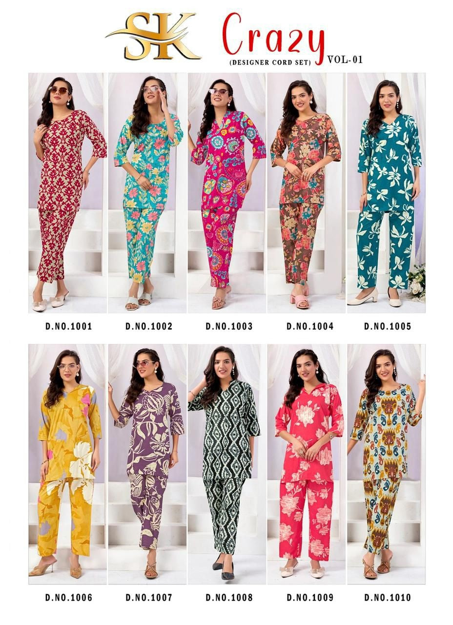 Crazy Vol 1 Sk Cotton Co Ord Set Manufacturer India