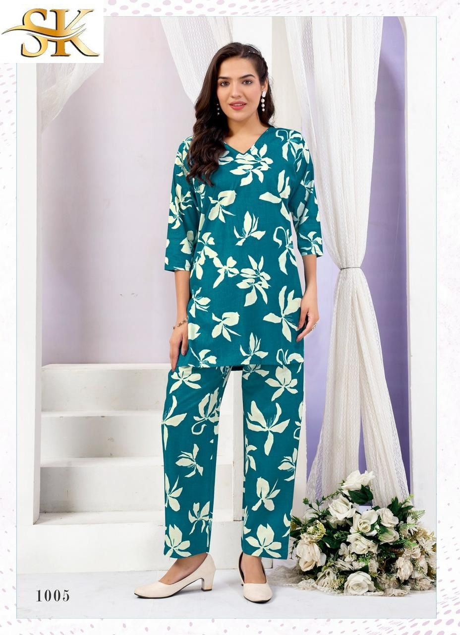 Crazy Vol 1 Sk Cotton Co Ord Set Manufacturer India