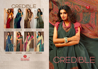 Credible Sushma Crape Printed Sarees Supplier Gujarat