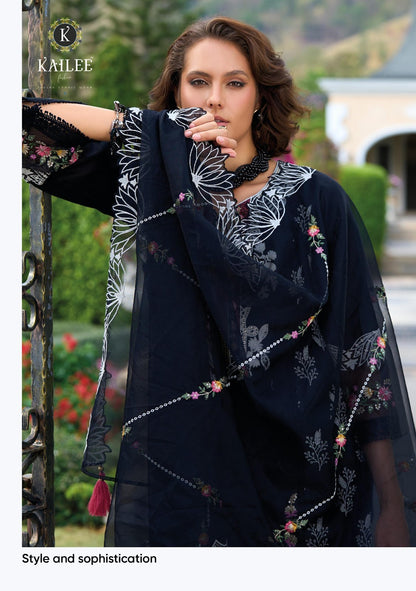 Cressa Black And White Kailee Fashion Cotton Afghani Readymade Suit Exporter India