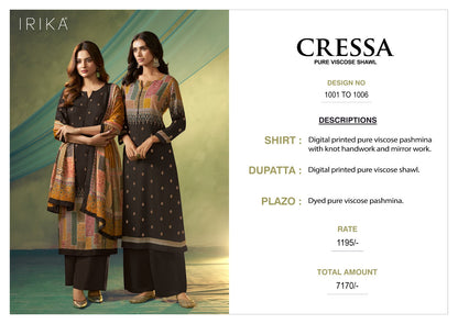 Cressa Irika Pashmina Suits Manufacturer Ahmedabad