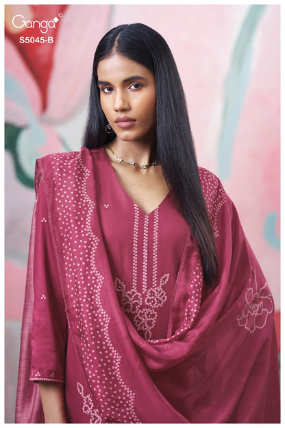 Cressa S5045 Ganga Cotton Satin Plazzo Style Suits Wholesale Rate